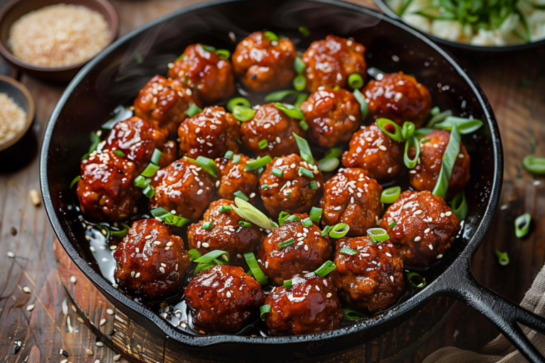 Hot Honey Garlic Meatballs Recipe