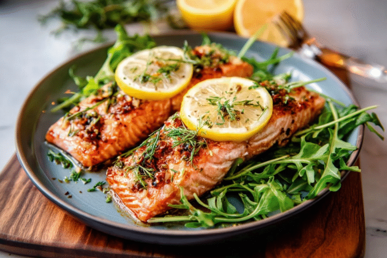 Pan-Seared Steelhead Trout with Lemon Garlic Butter